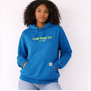 Carhartt Force Relaxed Fir Lightweight Logo Graphic Sweatshirt, Sz M